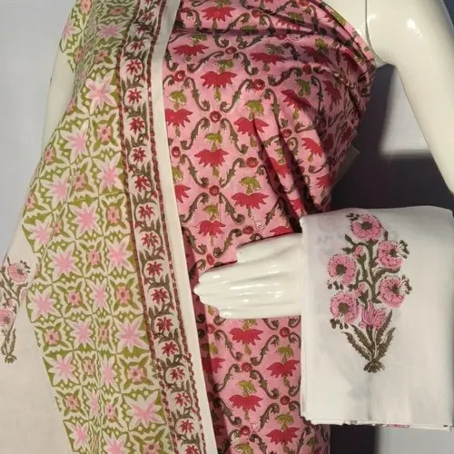 Women's Hand Block Printed Dress Material